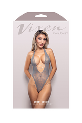 Vixen Fantasy Lingerie Sweet Venom Plunge Chain Teddy retail packaging front display