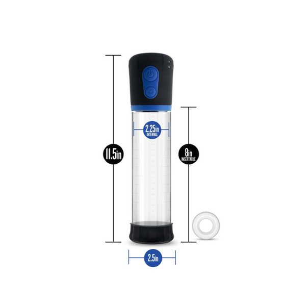 VX1 pump dimensions shown: 11.5in tall, 8in insertable, 2.25in internal diameter