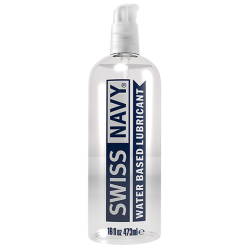 Swiss Navy Water Based Lubricant 16 oz clear pump bottle, 473ml