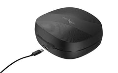 We-Vibe charging case closed with USB-C cable connected, showing textured lid detail