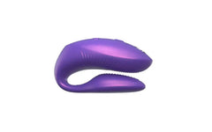 We-Vibe Chorus Pro couples insert in purple showing ribbed texture and ergonomic C-shape