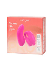 We-Vibe Chorus Pro couples vibrator box in pink showing dual-stimulator set and feature icons