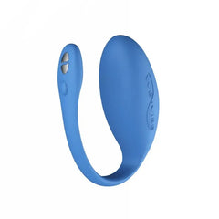 We-Vibe Jive wearable egg vibrator in periwinkle blue silicone, side angle showing control button