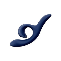 We-Vibe Nova 2 rabbit vibrator shown at an angle highlighting its curved flexible arm