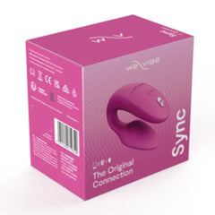 We-Vibe Sync 2 couples vibrator in pink packaging showing product name and connectivity icons