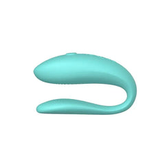 We-Vibe Sync Lite in aqua from the side highlighting the curved ergonomic silhouette