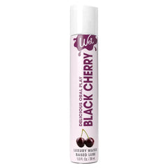 Wet Delicious Black Cherry water-based lubricant in a slim 30ml tube with flip-top cap