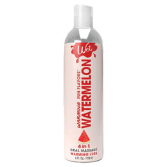 Wet Fun Flavors Watermelon warming lube, 4 oz clear bottle with pink label