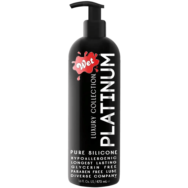 Wet Lubes Wet Platinum Silicone Based Luxury Sex Lubricant - 16 fl oz