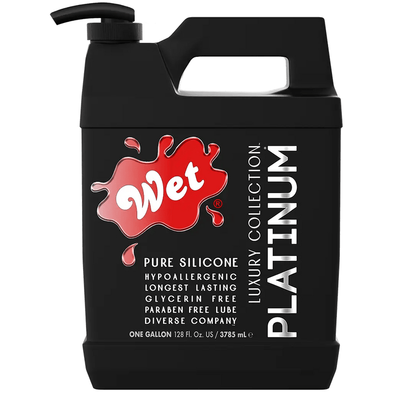 Wet Lubes Wet Platinum Silicone Based Sex Lubricant 1 Gallon