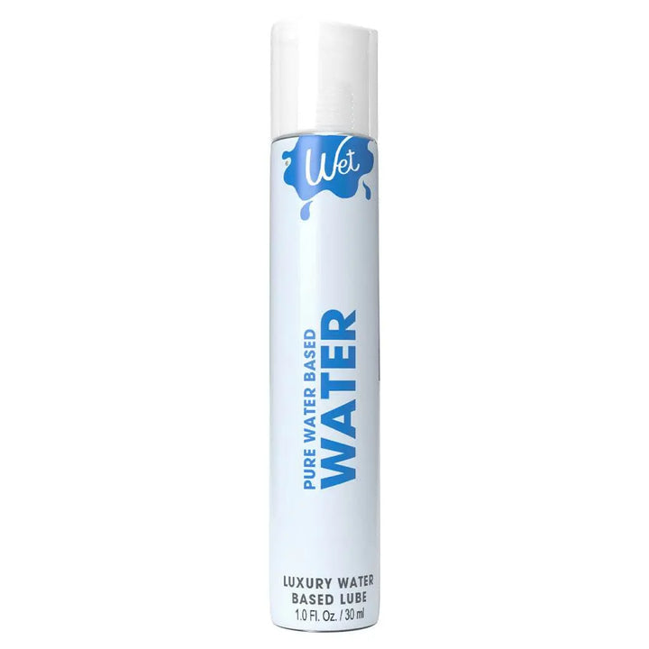 Wet Original Pure Water Based Lubricant in a slim light-blue tube with white cap, 30ml