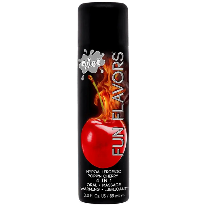 Wet Fun Flavors 4-in-1 Popp'n Cherry Lubricant 3 Oz - Dreamy Desire