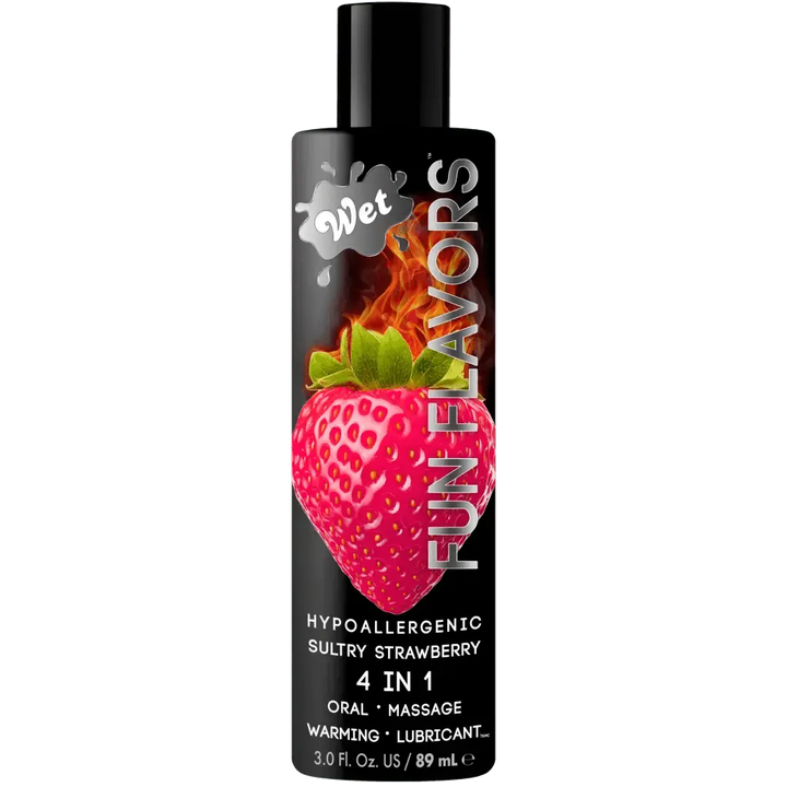 Wet Fun Flavors Strawberry 4 in 1 Warming Flavored Lubricant 3oz - Dreamy Desire
