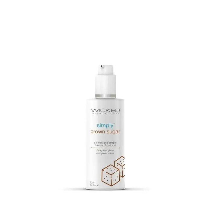 Wicked Simply Aqua Brown Sugar Flavored Lubricant 2.3 oz - Dreamy Desire