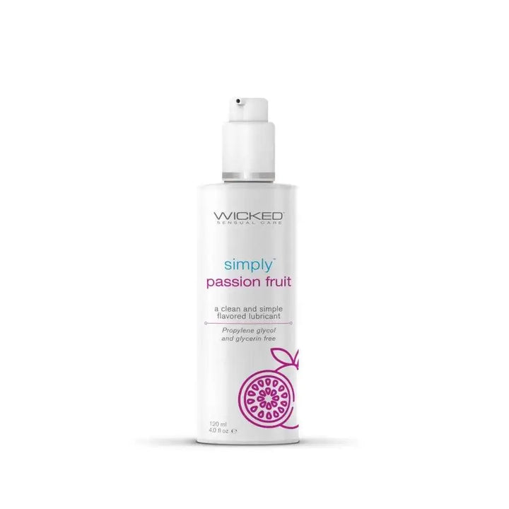 Wicked Simply Aqua Passion Fruit Flavored Lubricant 4 oz - Dreamy Desire