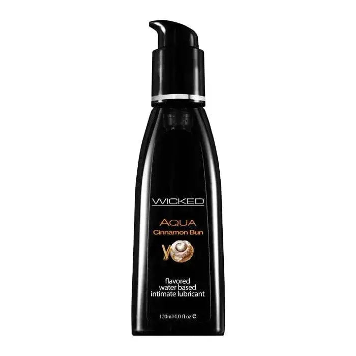 Wicked Aqua Cinnamon Bun Flavored Water Based Lubricant 4 oz - Dreamy Desire