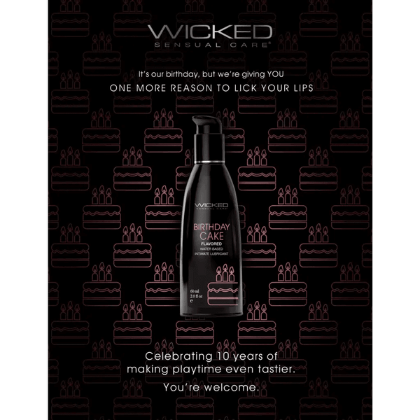 Wicked Aqua Flavored Water Based Lube | Birthday Cake 4oz - Dreamy Desire