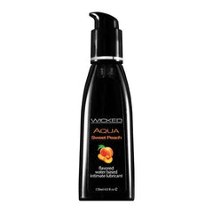 Wicked Aqua Sweet Peach Flavored Water Based Lubricant 4 oz - Dreamy Desire