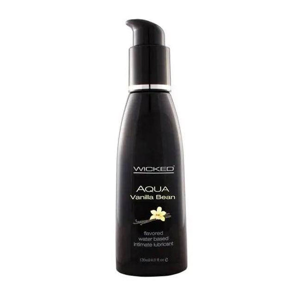 Wicked Aqua Vanilla Bean Flavored Water Based Lubricant 4 oz - Dreamy Desire