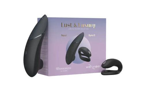 Womanizer Lust & Luxury gift set with Next stimulator and We-Vibe Sync O in black