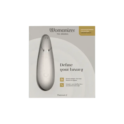 Womanizer Premium 2 Clitoral Stimulator - Grey - Dreamy Desire