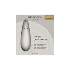 Womanizer Premium 2 Clitoral Stimulator - Grey - Dreamy Desire