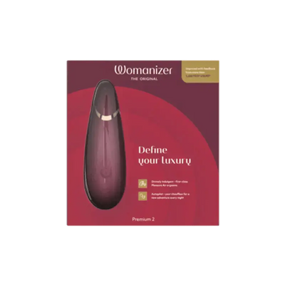Womanizer Premium 2 Clitoral Stimulator Sucking Toy Bordeaux - Dreamy Desire