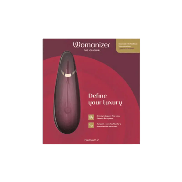 Womanizer Premium 2 Clitoral Stimulator Sucking Toy Bordeaux - Dreamy Desire