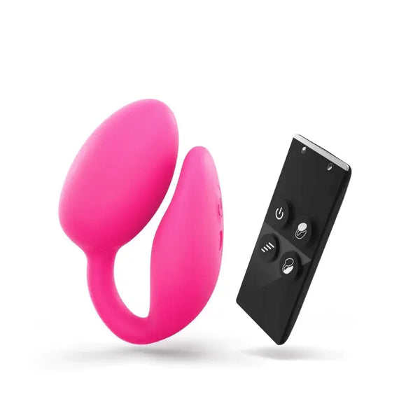 Love To Love WonderLove pink silicone dual vibrator with black wireless remote control