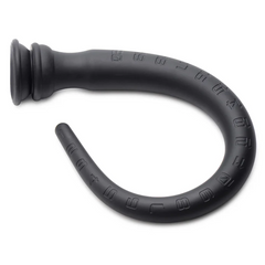 XR LLC Silicone Tapered Hose coiled on white surface, black, flexible, suction base visible