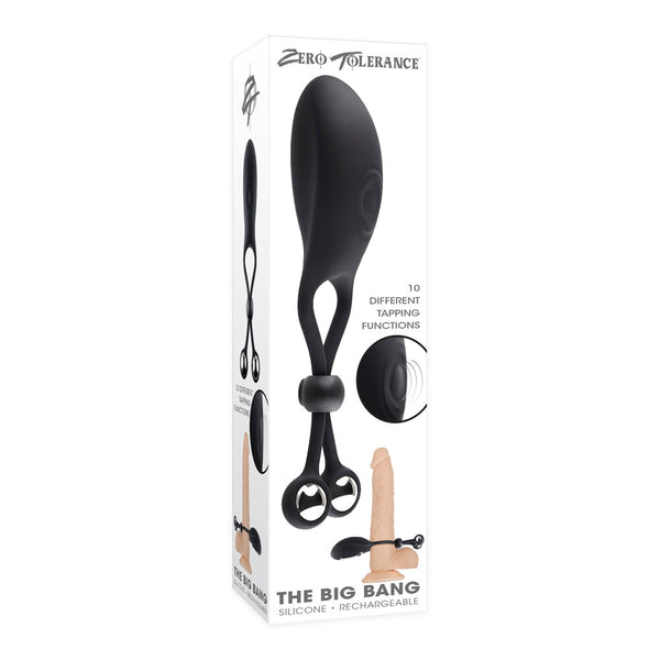 Zero Tolerance The Big Bang retail packaging displaying product, 10 tapping functions callout