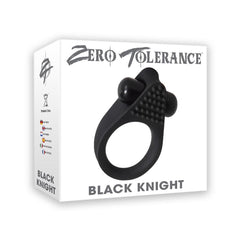 Zero Tolerance Black Knight cock ring retail packaging showing product name and brand logo