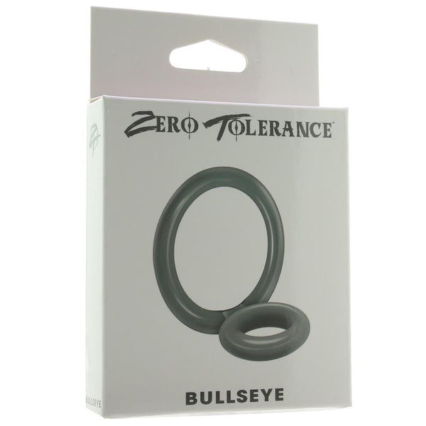 Zero Tolerance Bullseye packaging showing two grey silicone rings in different sizes