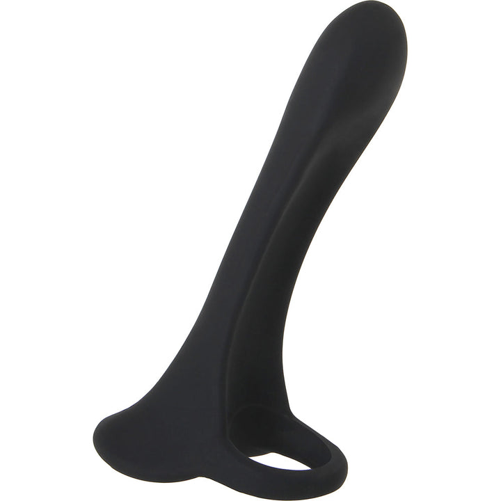 Zero Tolerance Cock Armor black silicone penile sleeve with curved shaft and dual-ring base