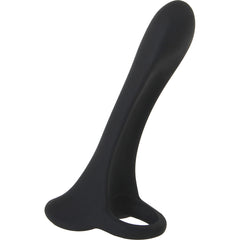Zero Tolerance Cock Armor black silicone penile sleeve with curved shaft and dual-ring base