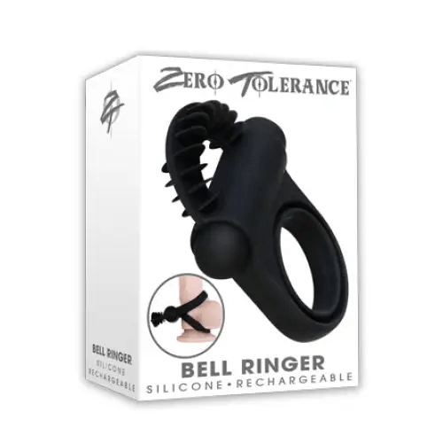 Zero Tolerance For Him Zero Tolerance Bell Ringer Silicone Cock Ring Black