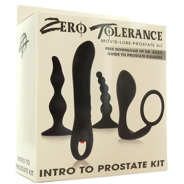 Zero Tolerance Intro to Prostate Kit packaging showing all four included silicone pieces