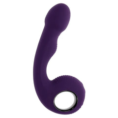 Zero Tolerance Rip Curl purple silicone G-spot vibrator with curved shaft and ring base