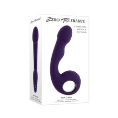 Zero Tolerance Rip Curl retail box showing silicone rechargeable vibrator, 10 speeds