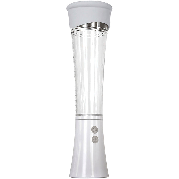 Zero Tolerance Sucking Good stroker in white and clear, showing two control buttons