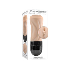 Zero Tolerance Tight Lipped retail box showing product, entry close-up, and body-safe TPE label