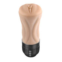 Zero Tolerance Tight Lipped stroker with black vibrating base, light skin tone, front view