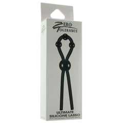 Zero Tolerance Ultimate Silicone Lasso packaging showing product name and adjustable pleasure bead feature