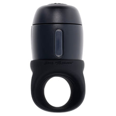 Zero Tolerance Wet It Be black silicone lube-dispensing stroker with cock ring, front view